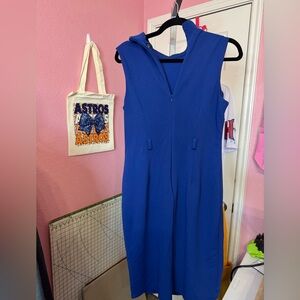 New York & Company Royal Blue Midi Dress